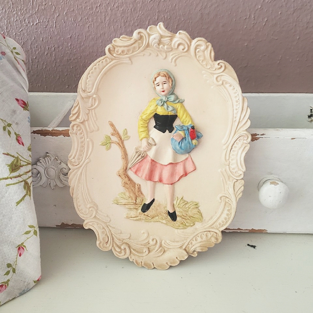 Vtg Lefton Wall Plaque